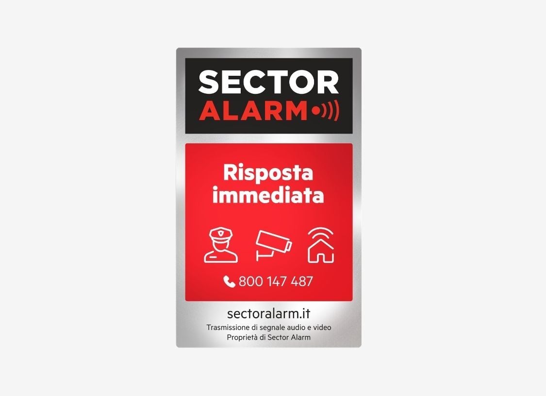 Cartello e adesivi dissuasori Sector Alarm