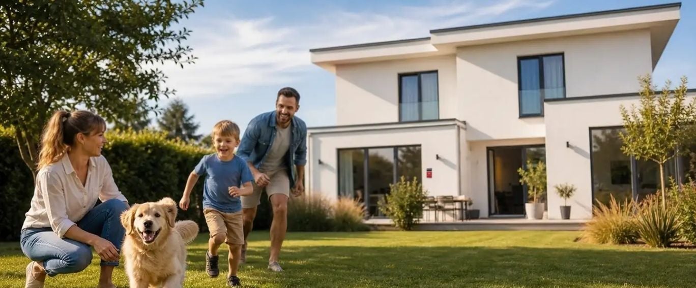 Famiglia protetta dal sistema dallarme Sector Alarm