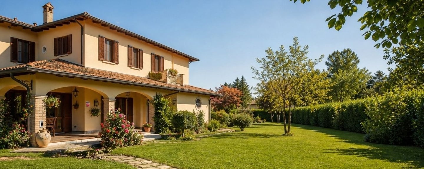 Villetta protetta da allarme perimetrale Sector Alarm