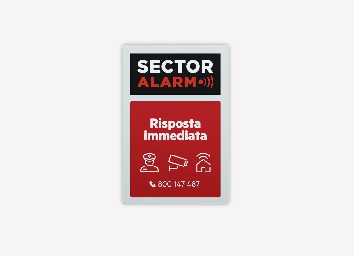 Cartello e adesivi dissuasori Sector Alarm