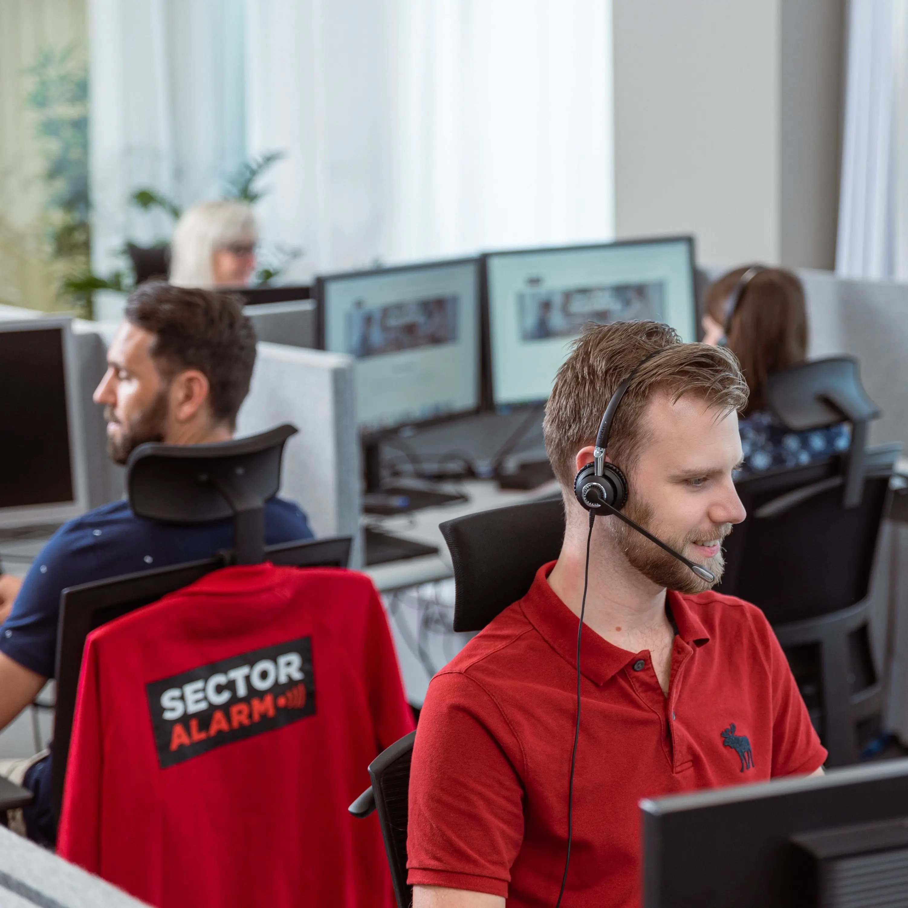 Customer Service Agents Working